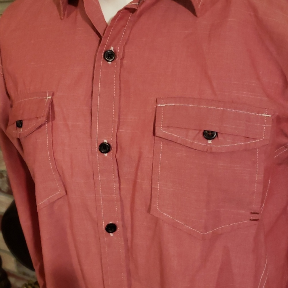 DRILL NYC MENS BUTTON DOWN SHIRT M